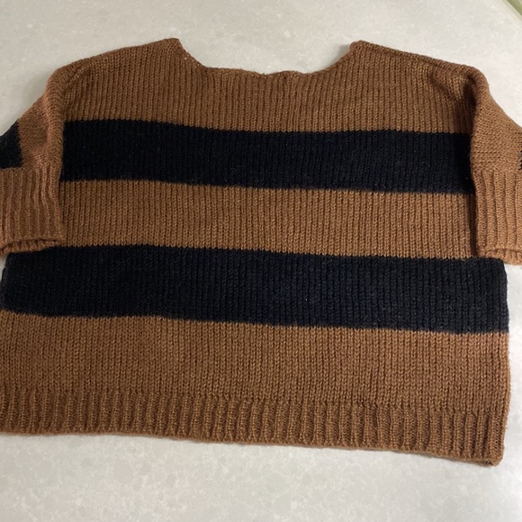 H&M wool knit top brown/ black strips size L ⭐️⭐️⭐️⭐️ - Picture 10 of 10